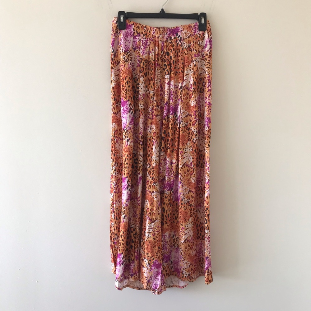 Umgee Cheetah Print Boho Wide Leg Palazzo Pants, NWT - Picture 9 of 16